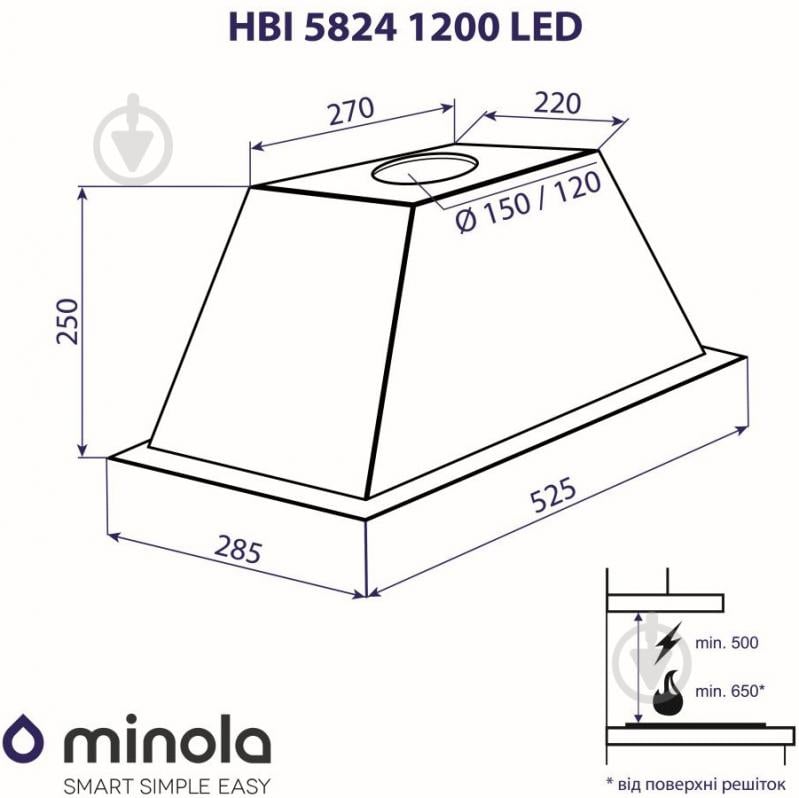 Витяжка Minola HBI 5824 I 1200 LED - фото 12 Витяжка Minola HBI 5824 I 1200 LED - фото 12