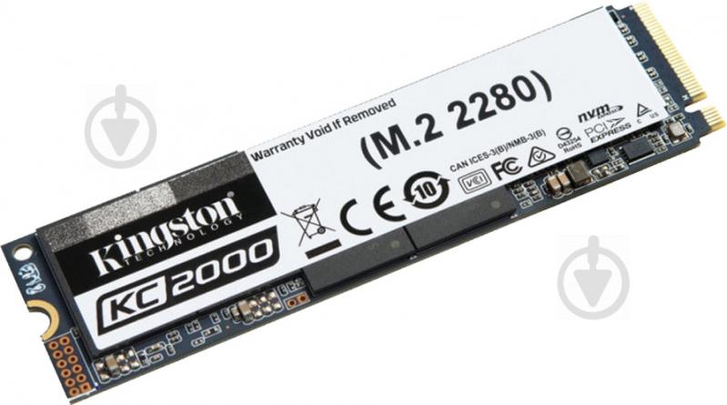 SSD-накопитель Kingston KC2000 250GB M.2 PCI Express 3.0 x4 3D NAND (SKC2000M8/250G) - фото 1