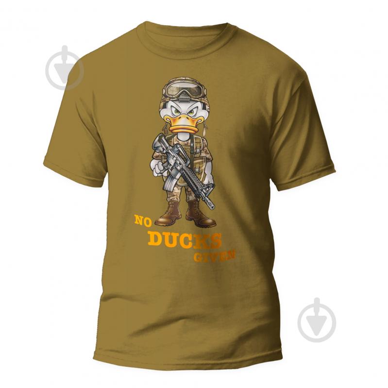 Футболка SVG с рисунком "No duck given" (флекс) р.XL oliva - фото 1