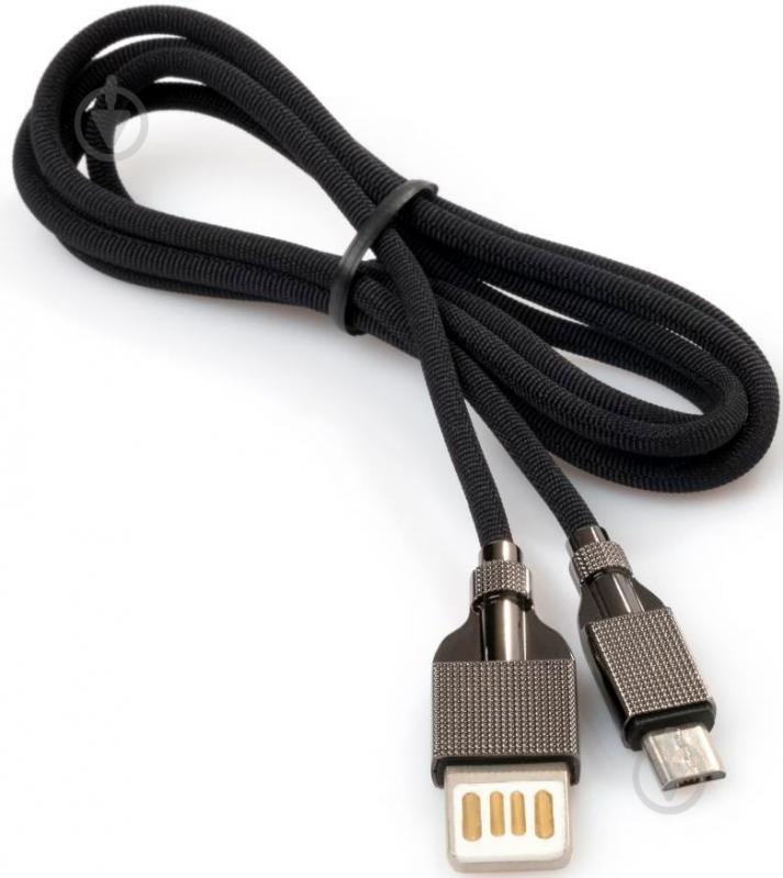 Дата-кабель Vinga USB 2.0 АМ – microUSB 1 м чорний (VCPDCM2SNB1BK) - фото 3