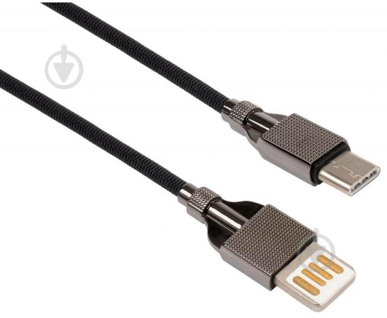Дата-кабель Vinga USB 2.0 AM – Type-C 1 м черный (VCPDCTC2SNB1BK) - фото 1