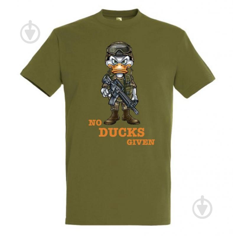 Футболка SVG с рисунком "No duck given" (флекс) р.XXXL oliva - фото 1