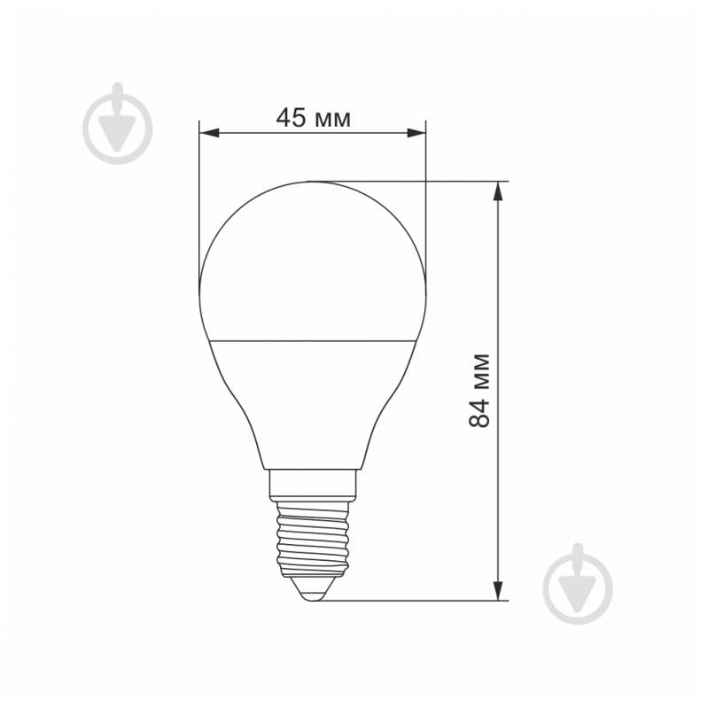 Лампа світлодіодна Videx 7 Вт G45 матова E14 220 В 3000 К 24958 - фото 3