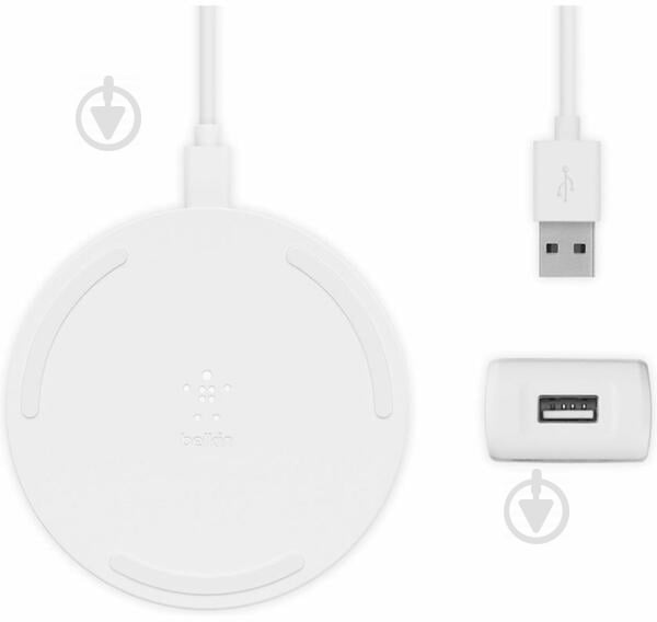 Бездротовий зарядний пристрій Belkin Pad Wireless Charging Qi white - фото 1