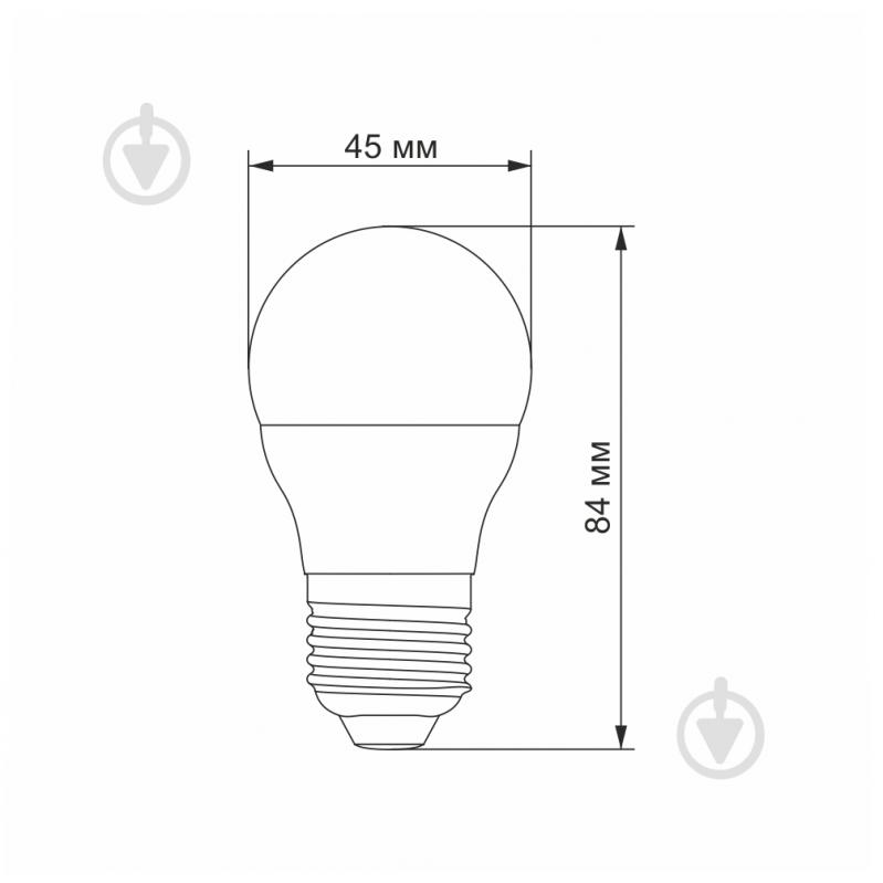 Лампа світлодіодна Videx 7 Вт G45 матова E27 220 В 3000 К 24960 - фото 3