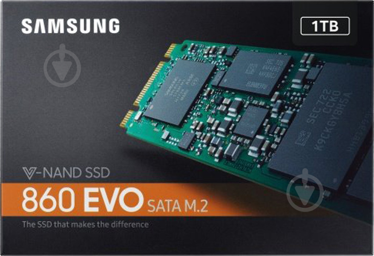 SSD-накопитель Samsung 860 Evo-Series 1000GB M.2 SATA III 3D V-NAND (MZ-N6E1T0BW) - фото 7