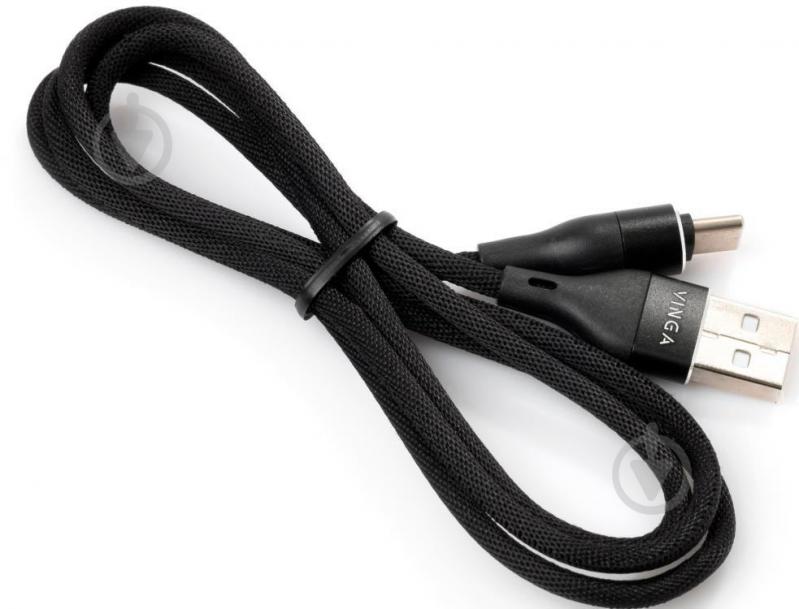 Дата-кабель Vinga USB 2.0 AM – Type-C 1 м черный (VCPDCTCCANB1BK) - фото 3