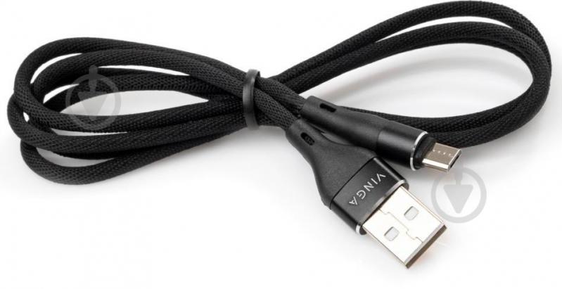 Дата-кабель Vinga USB 2.0 АМ – microUSB 1 м чорний (VCPDCMCANB1BK) - фото 3 Дата-кабель Vinga USB 2.0 АМ – microUSB 1 м чорний (VCPDCMCANB1BK) - фото 3