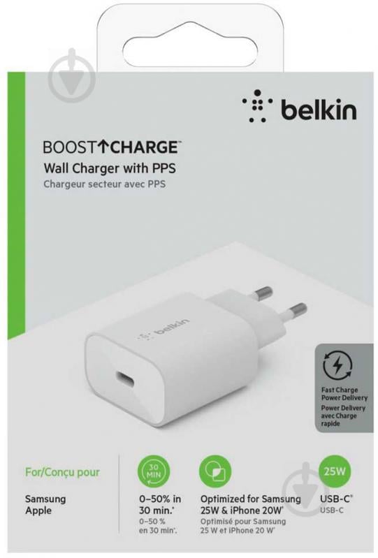 Зарядное устройство Belkin Home Charger 25W USB-C PD PPS - фото 6