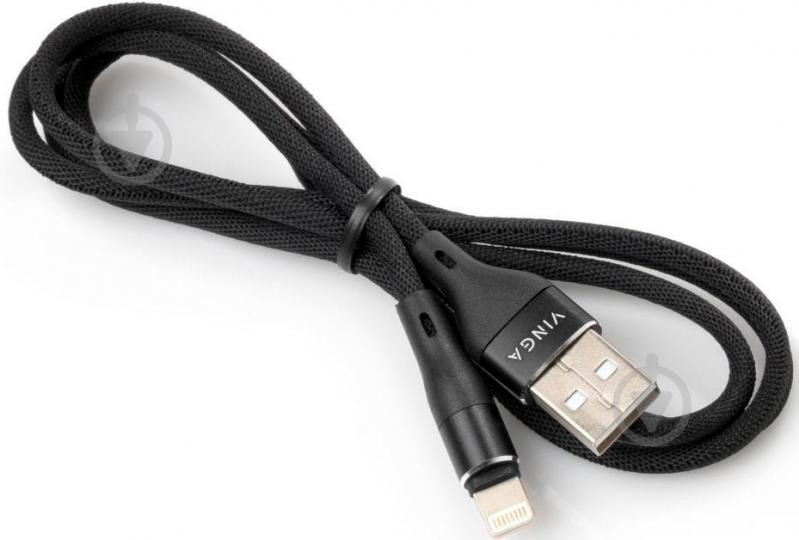 Дата-кабель Vinga USB 2.0 AM – Lightning 1 м черный (VCPDCLCANB1BK) - фото 3
