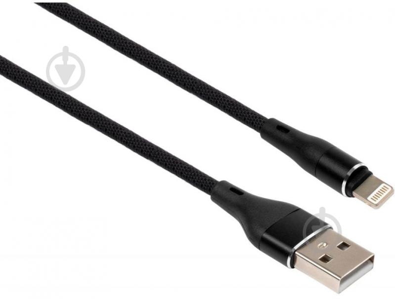 Дата-кабель Vinga USB 2.0 AM – Lightning 1 м черный (VCPDCLCANB1BK) - фото 2
