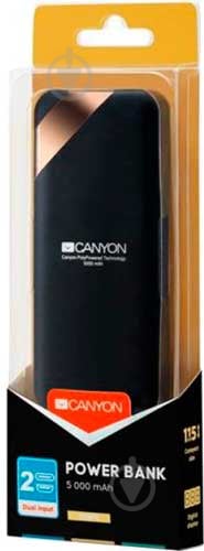 Повербанк Canyon 5000 mAh black (CNE-CPBP5B) - фото 4