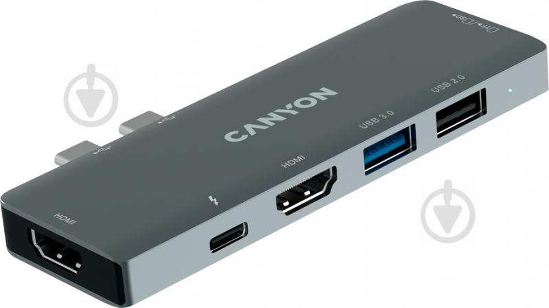 USB-хаб Canyon для MacBook 7-в-1: USB-C Power Delivery 100 Вт (CNS-TDS05B) - фото 3