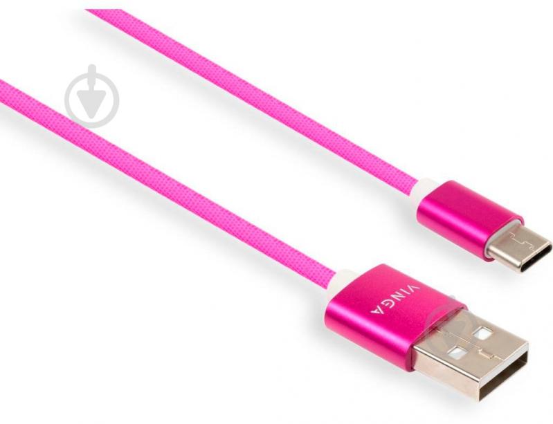 Дата-кабель Vinga USB 2.0 AM – Type-C 1 м разноцветный (VCPDCTCCOLNB1RS) - фото 2