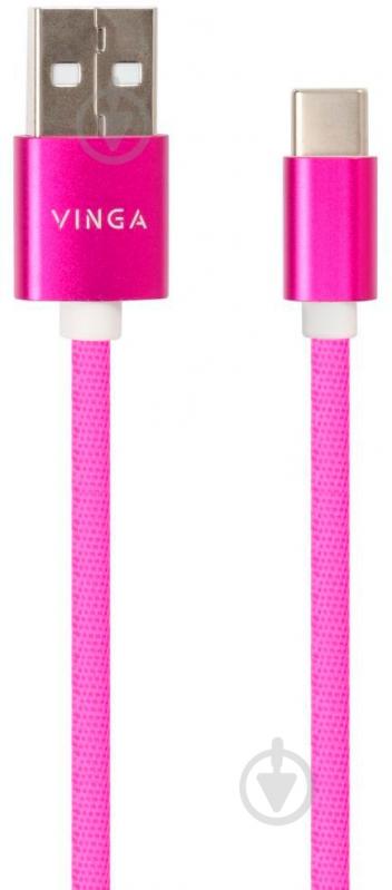 Дата-кабель Vinga USB 2.0 AM – Type-C 1 м разноцветный (VCPDCTCCOLNB1RS) - фото 3