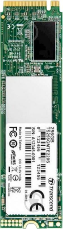 SSD-накопичувач Transcend NVMe SSD 220S 256GB M.2 PCI Express 3.0 x4 3D NAND (TS256GMTE220S) - фото 1