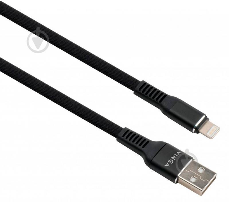 Дата-кабель Vinga USB 2.0 AM – Lightning 1 м черный (VCPDCLFNB1BK) - фото 2