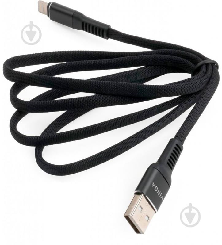 Дата-кабель Vinga USB 2.0 AM – Lightning 1 м черный (VCPDCLFNB1BK) - фото 3