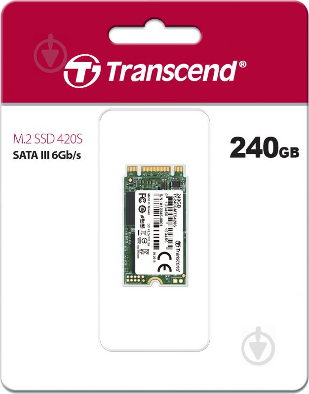 SSD-накопитель Transcend MTS420 240GB M.2 SATA III 3D NAND (TS240GMTS420S) - фото 4