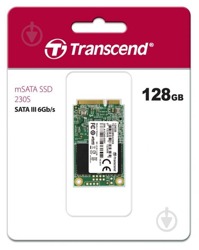 SSD-накопичувач Transcend MSA230S 128GB Mini-SATA SATA III 3D NAND (TS128GMSA230S) - фото 2