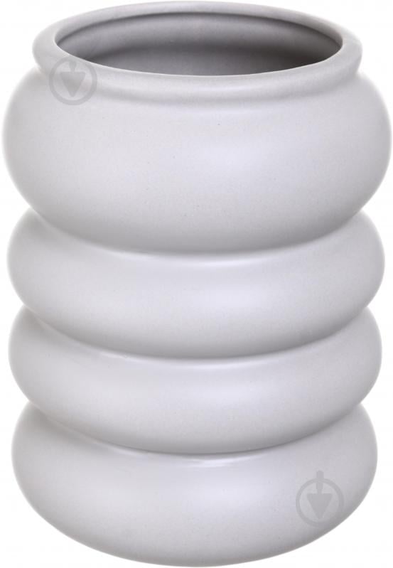 Ваза Sensio Ripple 20 см серая DLP24413C - фото 1