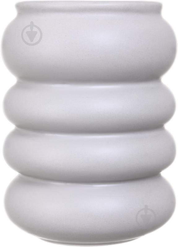 Ваза Sensio Ripple 20 см серая DLP24413C - фото 4