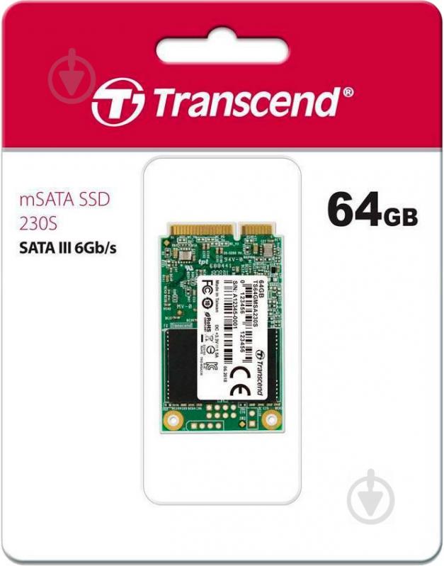 SSD-накопитель Transcend 230S 64GB Mini-SATA SATA III 3D NAND (TS64GMSA230S) - фото 2