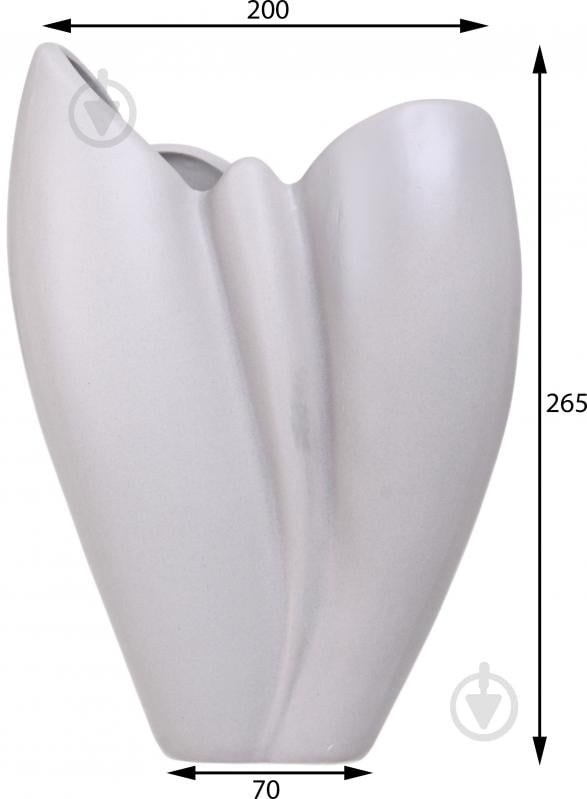 Ваза Sensio Cradle 26 см сіра DLP24204C - фото 2 Ваза Sensio Cradle 26 см сіра DLP24204C - фото 2