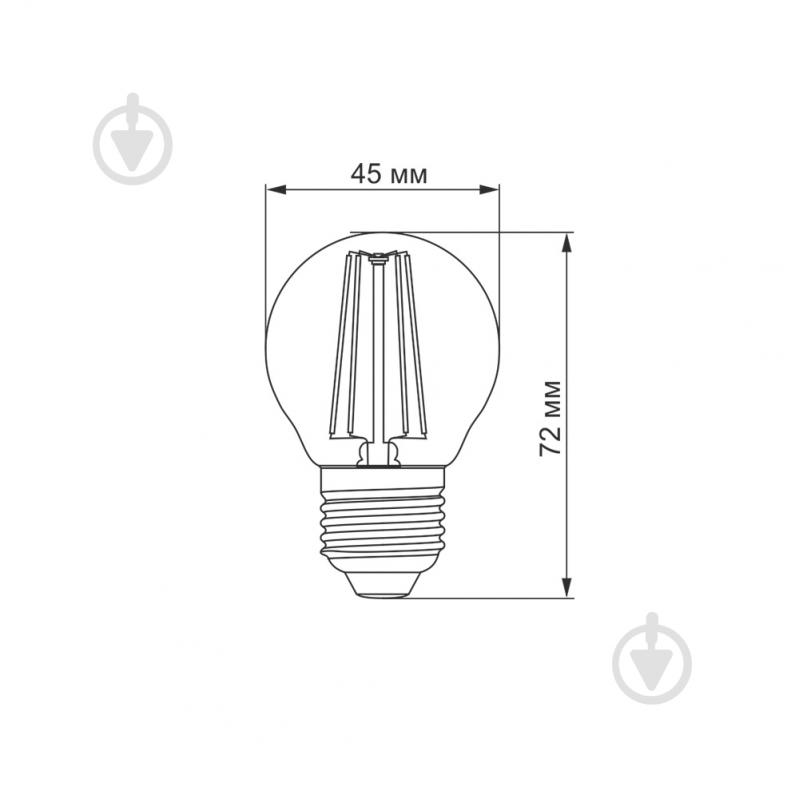 Лампа світлодіодна TITANUM FIL G45 4 Вт E27 2200 К 220 В жовта 25526 - фото 2