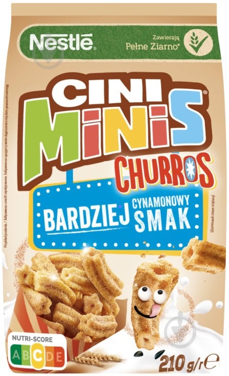 Сніданок сухий Nestle з вітамінами та залізом Churros - фото 1 Сніданок сухий Nestle з вітамінами та залізом Churros - фото 1