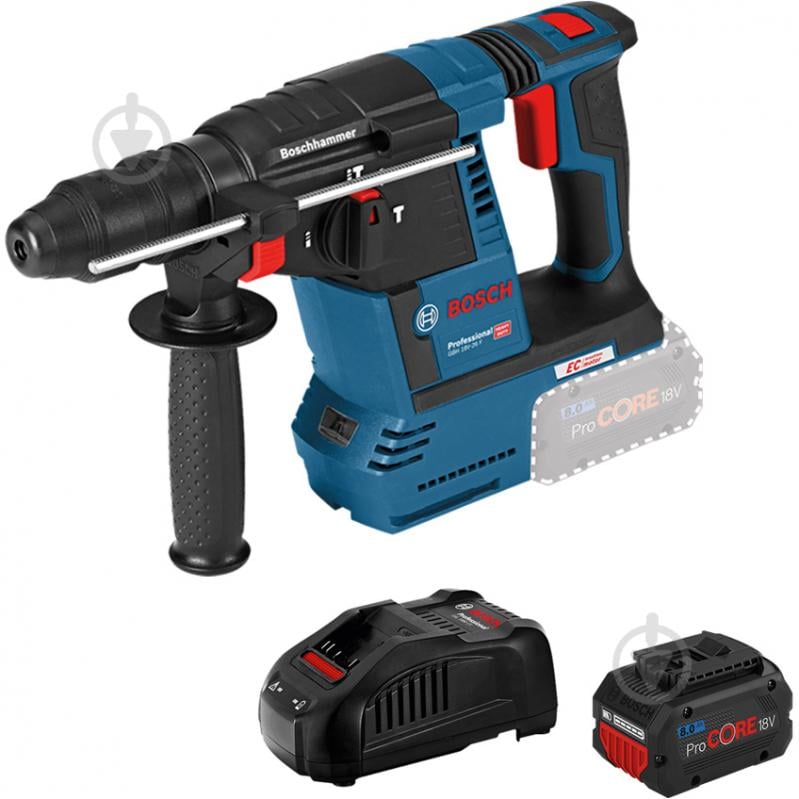 Перфоратор Bosch Professional GBH 18V-26 + 1 x аккумуляторная батарея ProCORE18V 8.0Ah 0615990M3N - фото 2