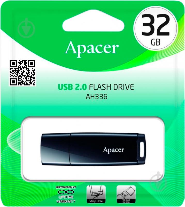 Накопитель Apacer AH336 32 ГБ USB 2.0 black (AP32GAH336B-1) - фото 4