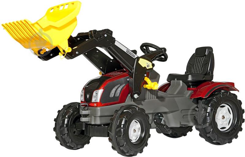 Веломобиль Rolly Toys rollyFarmtrac Valtra T213 с ковшом 611157 - фото 1