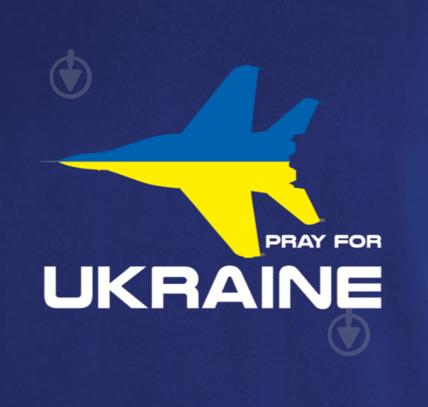 Футболка Sol's с рисунком "Pray for Ukraine" Самолет р.M Blue - фото 2