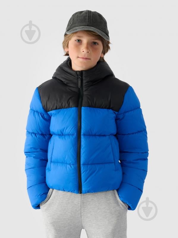 Пуховик для мальчиков зимний 4F DOWN JACKET M462 4FJWAW24TDJAM462-36S синий - фото 1