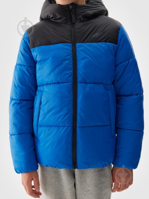 Пуховик для мальчиков зимний 4F DOWN JACKET M462 4FJWAW24TDJAM462-36S синий - фото 5