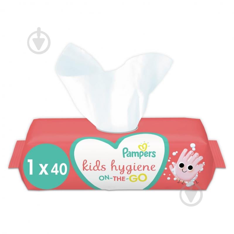 Салфетка Pampers Kids Hygiene On-the-go 40 шт. - фото 1