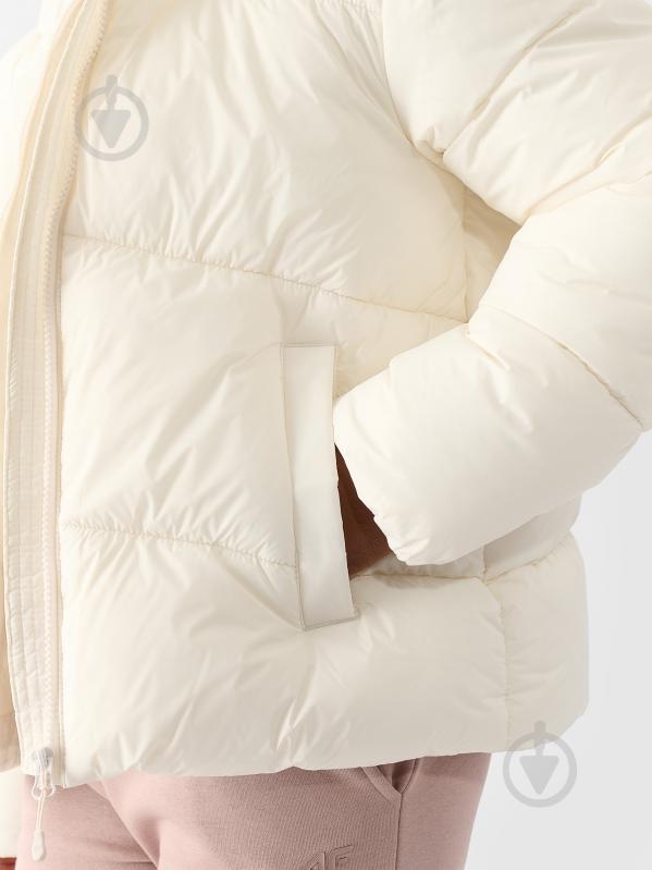 Пуховик для дівчаток зимовий 4F DOWN JACKET F450 4FJWAW24TDJAF450-10S р.140 білий - фото 5