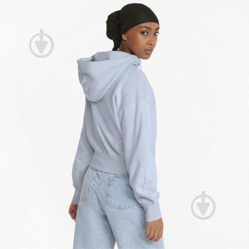 Джемпер Puma Classics Crop Hoodie 53351121 р. S блакитний - фото 2