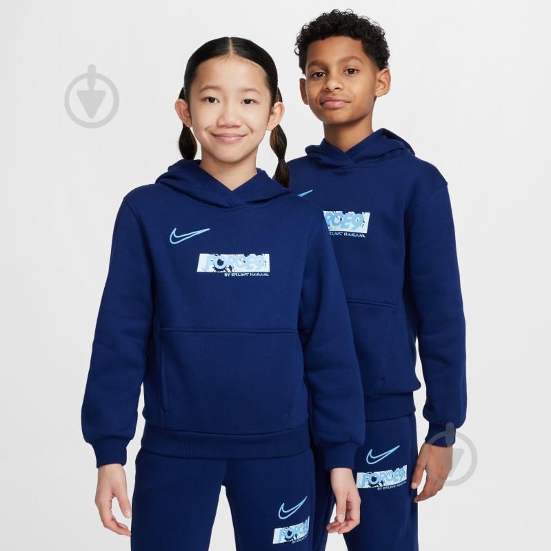 Джемпер Nike EH K NK CLUB FLC HDY -PD HJ3837-492 р.XS синий - фото 5