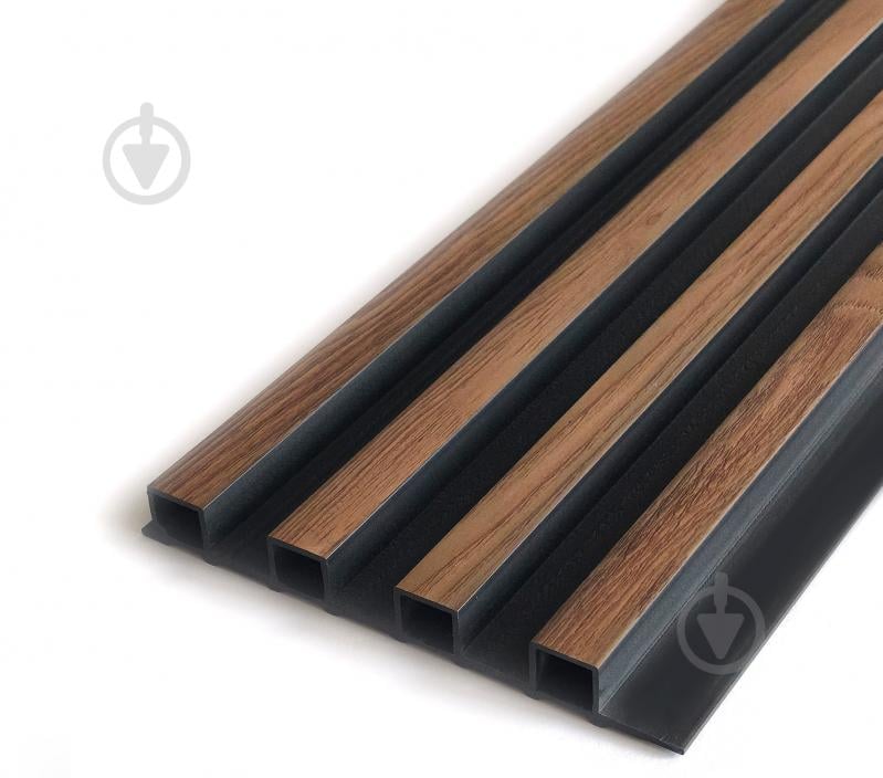 Реечная панель Brilliant® ПВХ ТД Дуб тасманський з чорним SWU15 - фото 2 Реечная панель Brilliant® ПВХ ТД Дуб тасманський з чорним SWU15 - фото 2