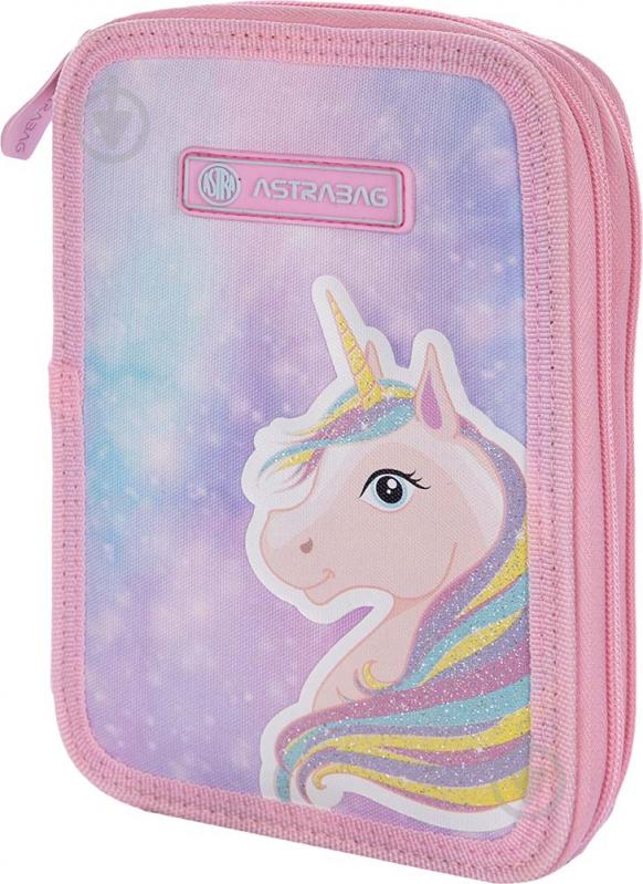 Пенал школьный AC2 Fairy unicorn ASTRABAG розовый с рисунком - фото 3