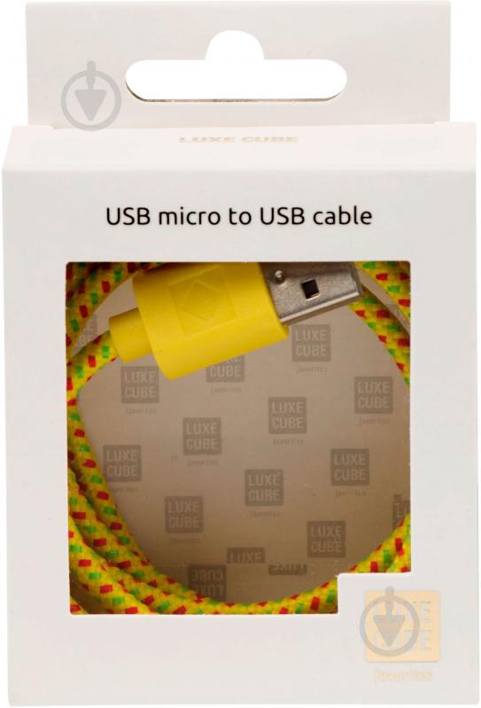 Кабель Luxe Cube 1 м желтый (TEXTILE USB MICRO TO USB YELLO) - фото 3