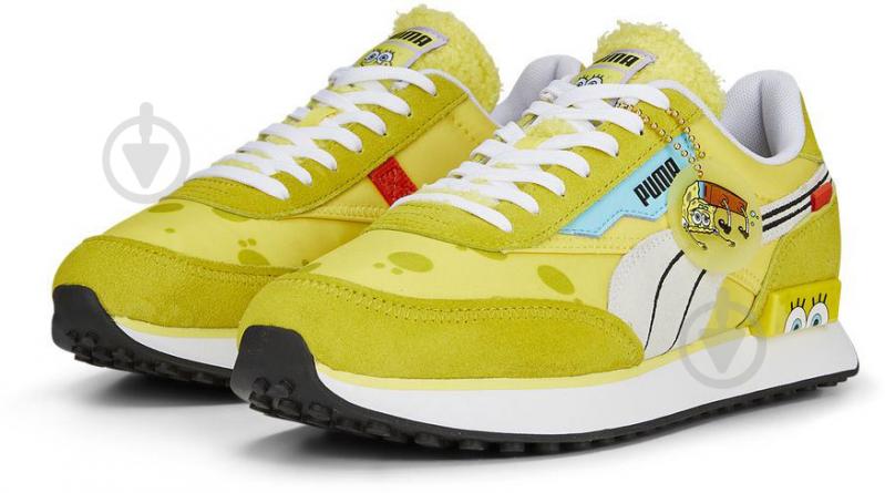 Кроссовки мужские демисезонные Puma FUTURE RIDER SPONGEBOB 39197001 р.44 желтые - фото 1