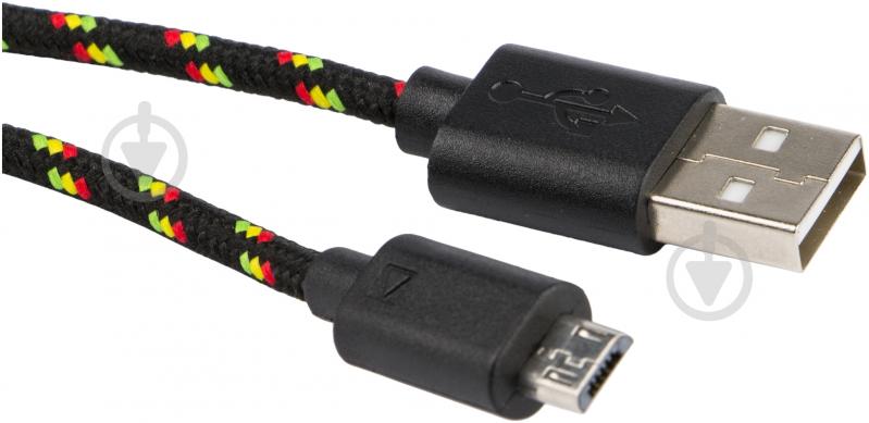 Кабель Luxe Cube 1 м черный (TEXTILE USB MICRO TO USB BLACK) - фото 2