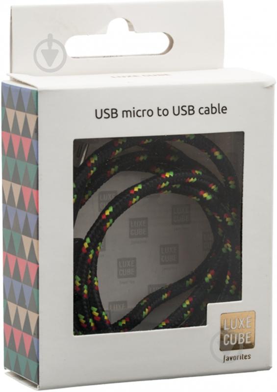 Кабель Luxe Cube 1 м черный (TEXTILE USB MICRO TO USB BLACK) - фото 3