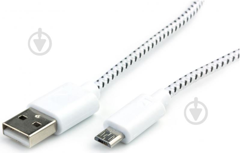 Кабель Luxe Cube 1 м белый (TEXTILE USB MICRO TO USB WHITE) - фото 2