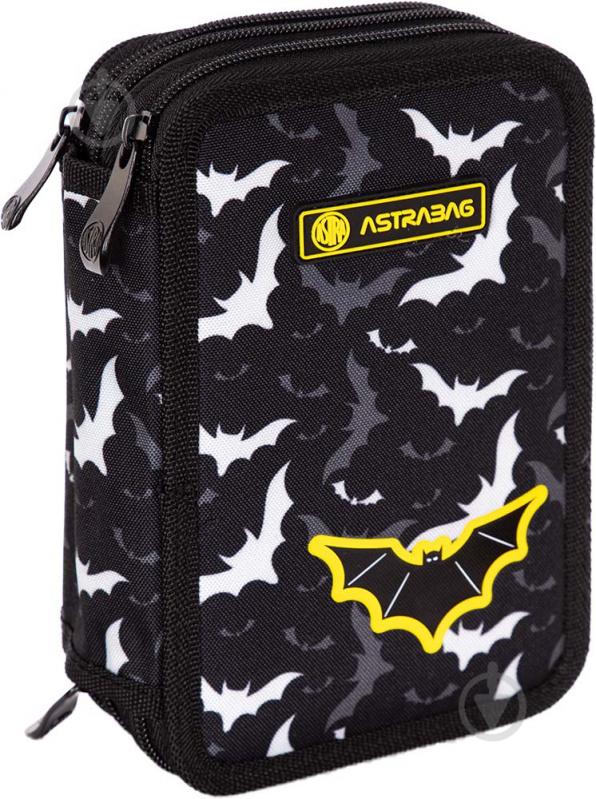 Пенал школьный AC31 Night bats ASTRABAG черный с рисунком - фото 2