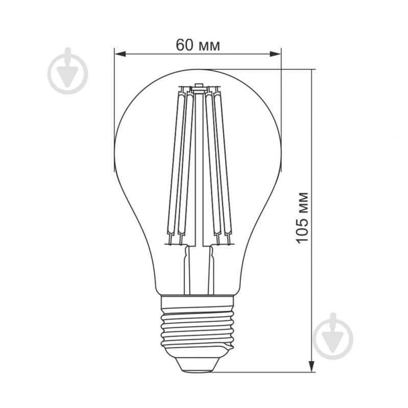 Лампа світлодіодна TITANUM FIL A60 7 Вт E27 4100 К 220 В прозора 25522 - фото 3