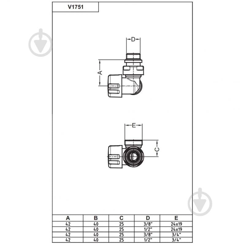 Кран термостатичний Carlo Poletti First Corner 1/2" х 24-19 SX black matte V175111EFS9005OSX - фото 2